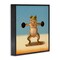 Stupell Industries Exercise Weights Frog Framed Giclee Design by Lucia Heffernan